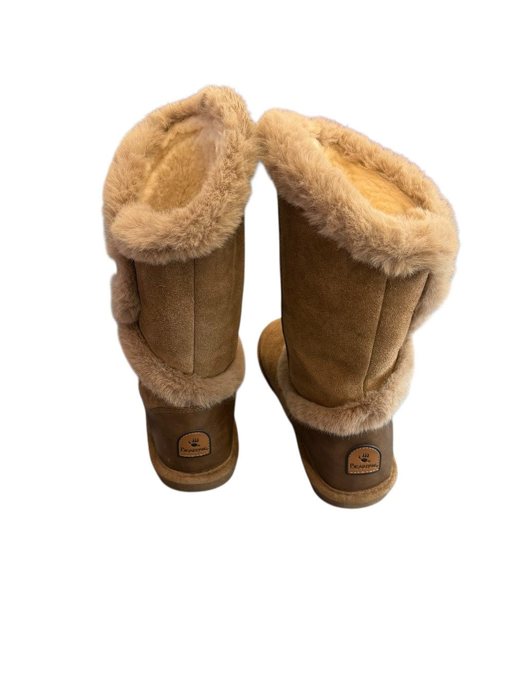 BearPaw Women's Kendall Winter Tall Pull-On Boots Plush Lined Boot in Light Tan - Picture 11 of 13